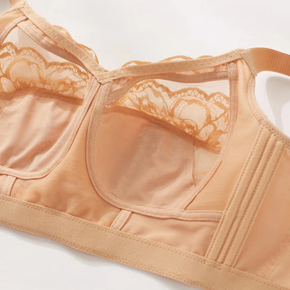 Timeless Ease: Full-Coverage Wire-Free Lace Bra