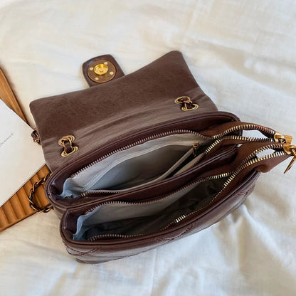 Vintage Quilted Black Chain Shoulder Bag