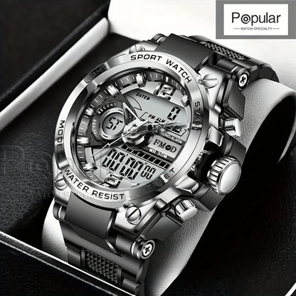 Mens Casual Muscular Sport Digital Analog Watch
