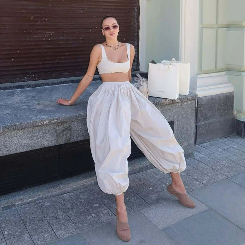 Casual Woolen Loose Pants