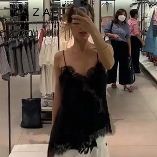 2025 Summer Satin Halter Top Womens Sexy Sleeveless Camisole Slim Fit Strap Vest Elegant Fashion Tank Tops