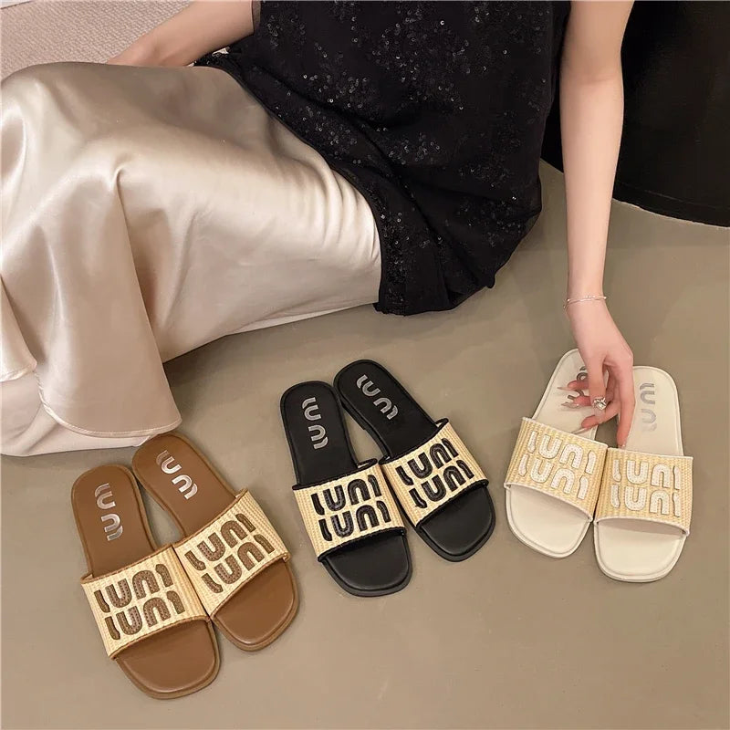 Womens Flat Summer Slippers