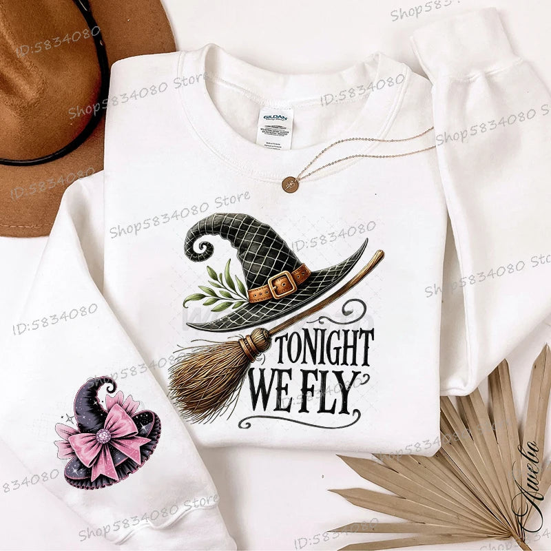 Womens Halloween Theme Skeleton Print Casual Sweatshirt