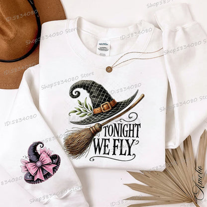 Womens Halloween Theme Skeleton Print Casual Sweatshirt