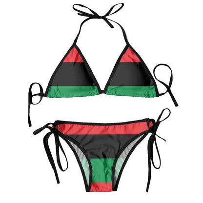 Womens Cut Out African Style Sexy Bikini Set