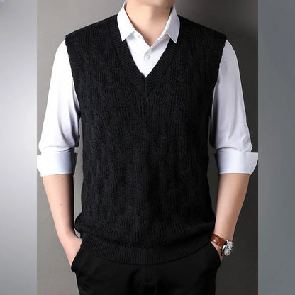 Top Grade Sleeveless Sweater Vest V Neck Fashion For Men