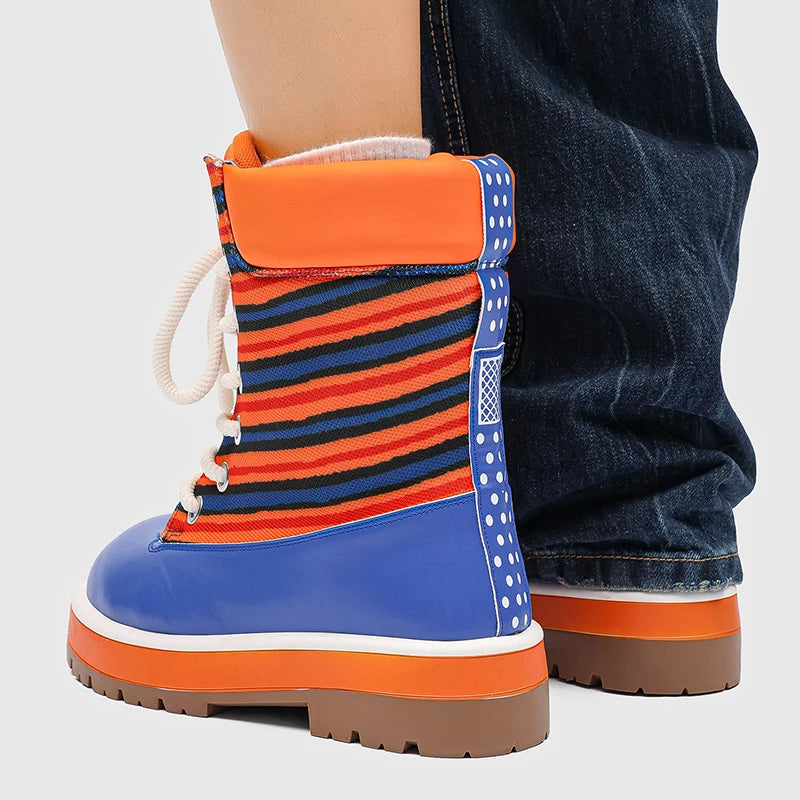 Womens Men Increased Strong Outsole Toe Boots