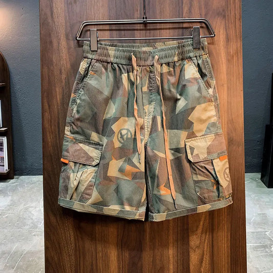 Mens Plus Size Camouflage Cargo Shorts