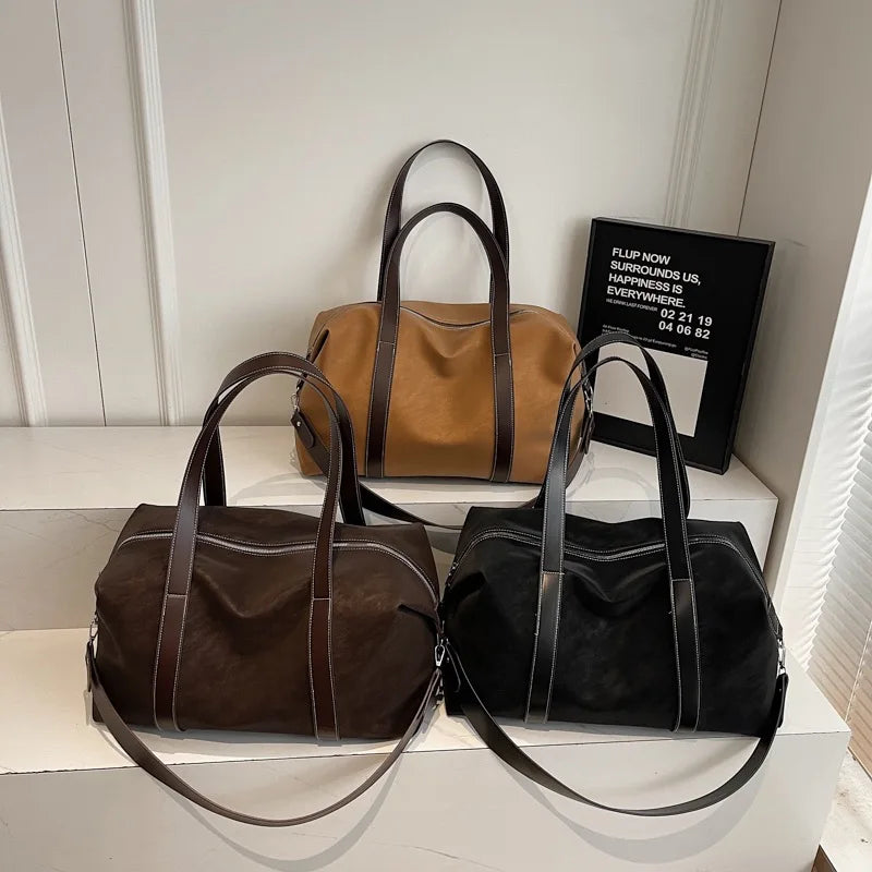 Classic Suede Weekend Duffle Bag