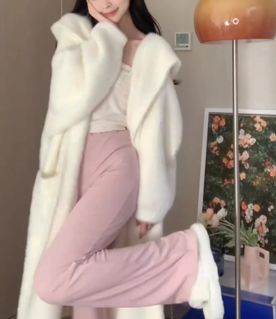 Thick Long Hooded Cardigan Sweater