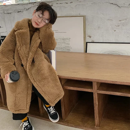 Autumn Winter Oversized Teddy Bear Coat For Women Thick Fleece Faux Fur Jacket Warm Long Sleeve Winter Outerwear
