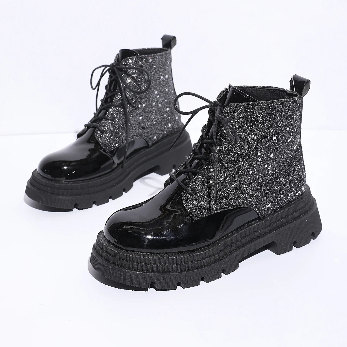 Luxury Silver Design Mid Heel Winter Women Boots