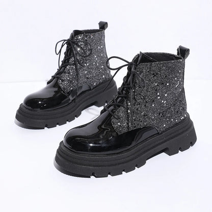 Luxury Silver Design Mid Heel Winter Women Boots