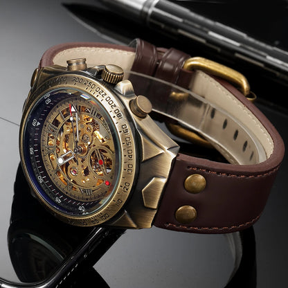 Vintage Steampunk Aesthetic - Luxury Mechanical Skeleton Watch