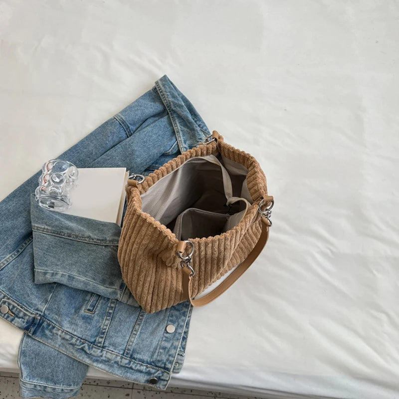 Women Organic Corduroy Shopping Bags