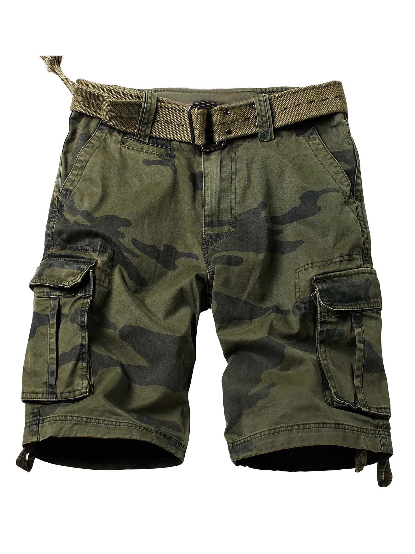 Camouflage Pattern Casual Cotton Mens Cargo Shorts
