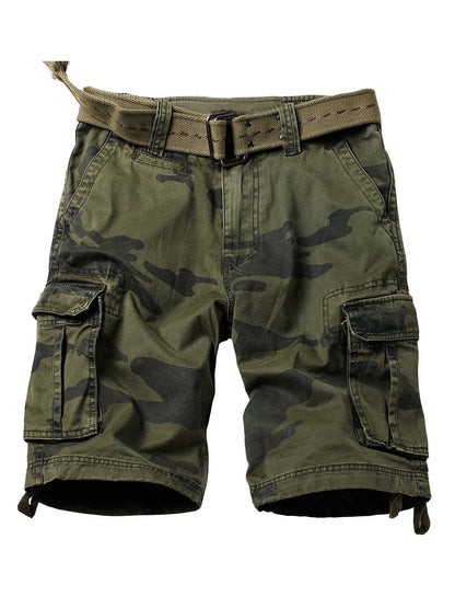 Camouflage Pattern Casual Cotton Mens Cargo Shorts