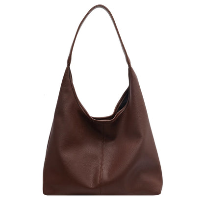 Designer High Capacity Shoulder Bag Simple Solid Color Tote For Women