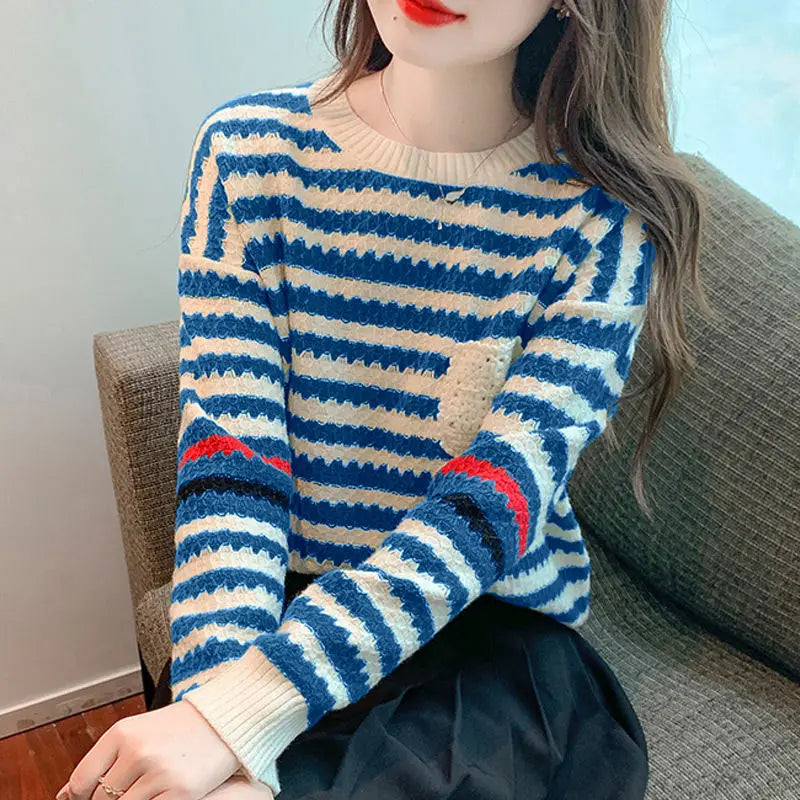 Front Pocket Design Knit Long Oversized Sweaters