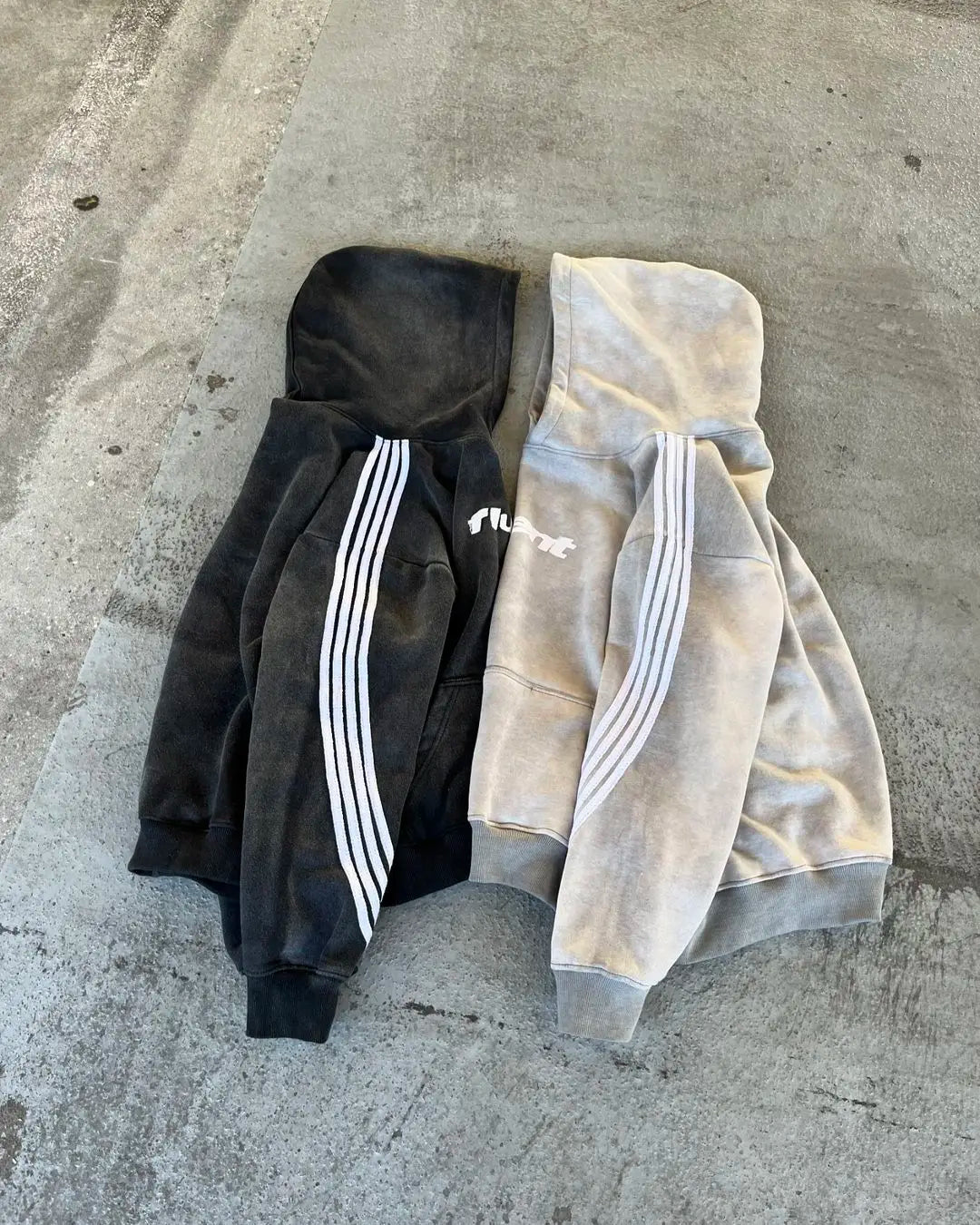 Stripes Graphic Pattern Black Oversized Hoodies