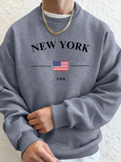 Manhattan New York Printed Crew Neck Sweatshirts