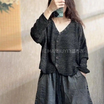 Spring Autumn Style V Neck Line Style Sweaters For Women