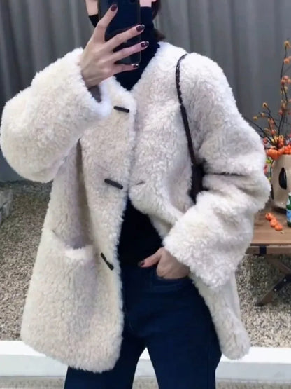 New O Neck Single Breasted Coats