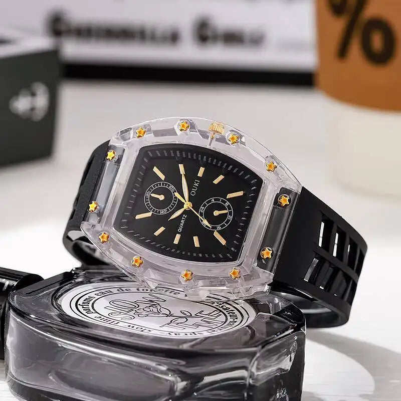 Silicone Strap Casual Mens Analog Watches