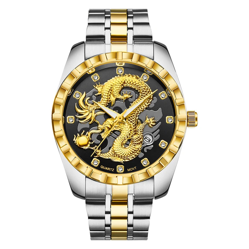 Stainless Steel 3d Knight Figure Dial Mens Watches
