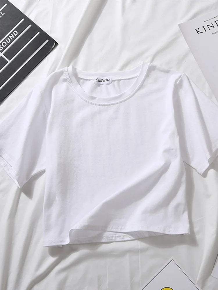 Casual Sport Sleeveless T Shirt For Women 2025 Summer Loose Fit Cropped Fitness Top Polyester Crew Neck With Decoration