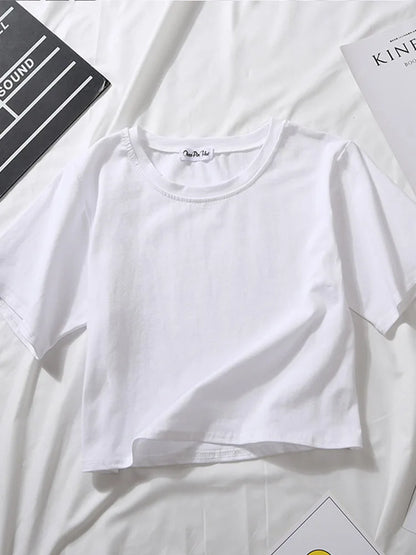 Casual Sport Sleeveless T Shirt For Women 2025 Summer Loose Fit Cropped Fitness Top Polyester Crew Neck With Decoration