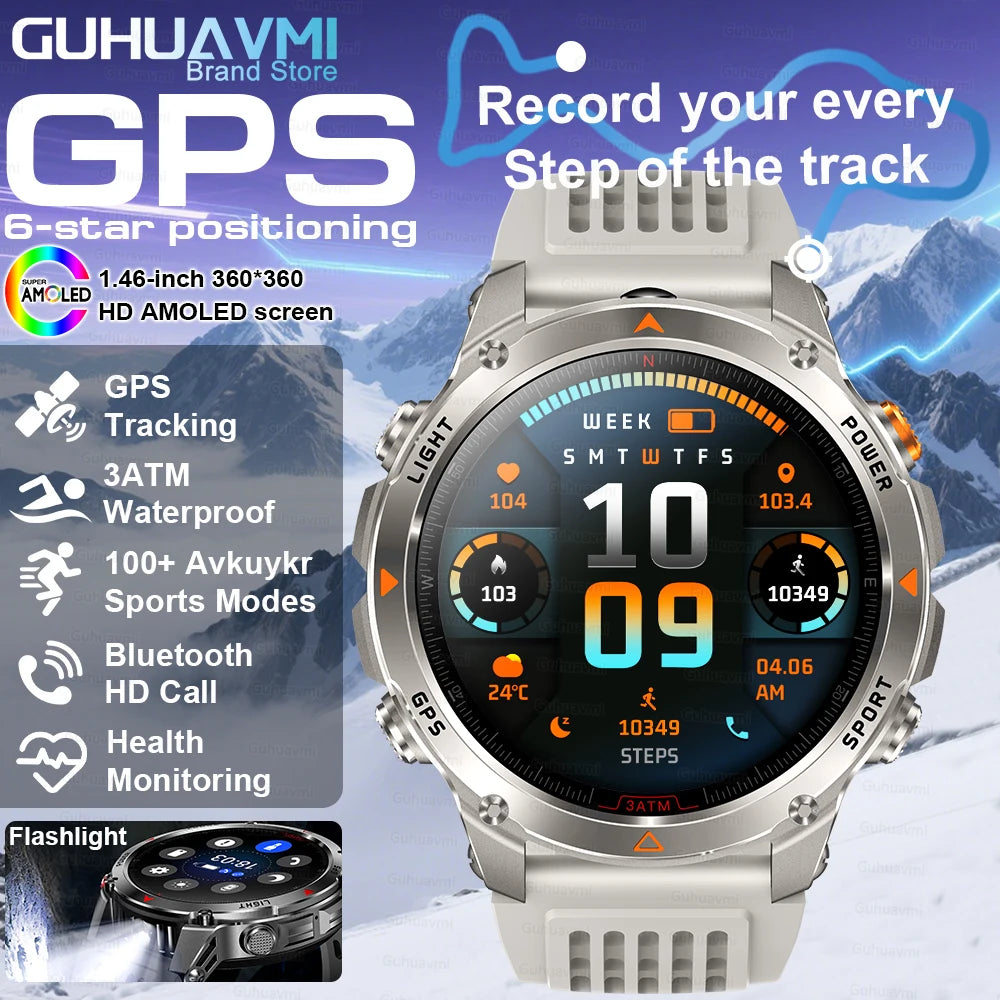 Running Swimming Altimeter Barometer Compass Multi Functional Waterproof Smartwatches