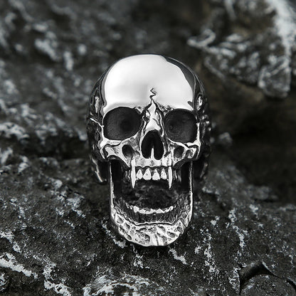 Bright Heavy Skull Stainless Steel Creative Ring