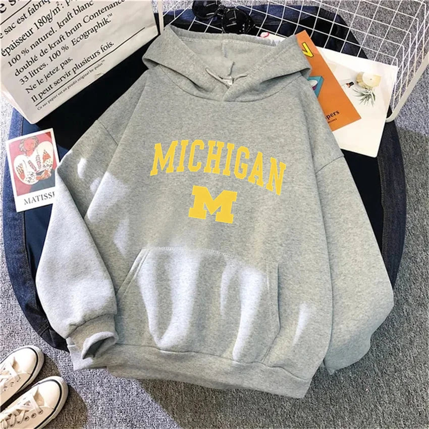 Cool Michigan Printed High Quality Warm Winter Hoodies