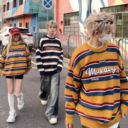 Urban Harmony Striped Pullover