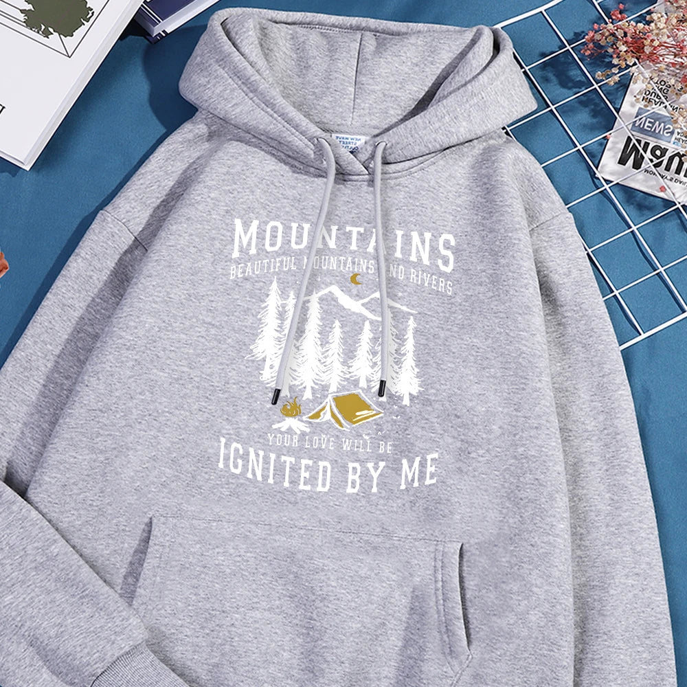 North Carolina Great Smoky Mountains Printed Cotton Hoodies