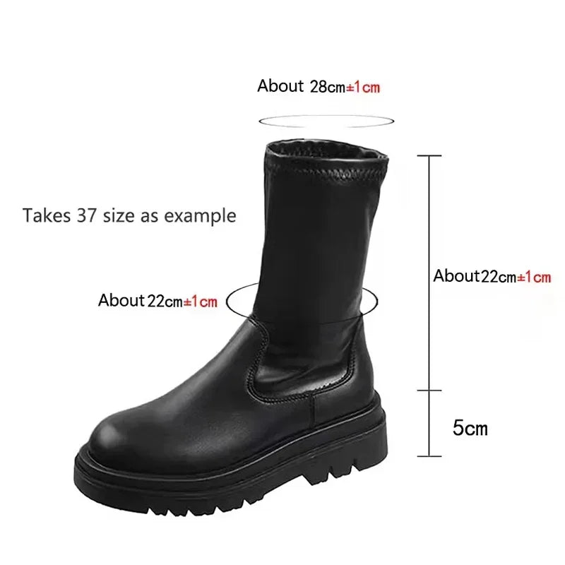 Women S Long Boots Autumn Winter Knee High Leather Motorcycle Boots Fashion Thigh High Footwear For Women