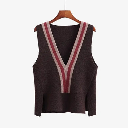 2024 Womens Hooded Sleeveless Knit Vest