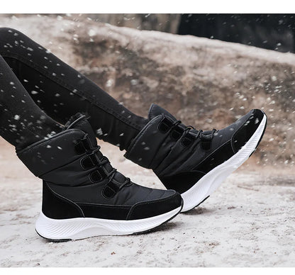 Cozy White Plush Snow Boots for Women | 2025 Winter Non-Slip Platform Boots