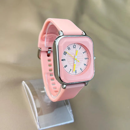 Minimalist Silicone Strap Quartz Watches Casual Sporty Style