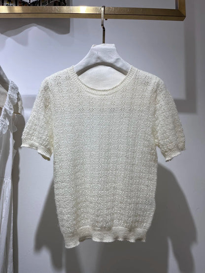 Effortless Breeze: The Delicate Open-Knit Cardigan