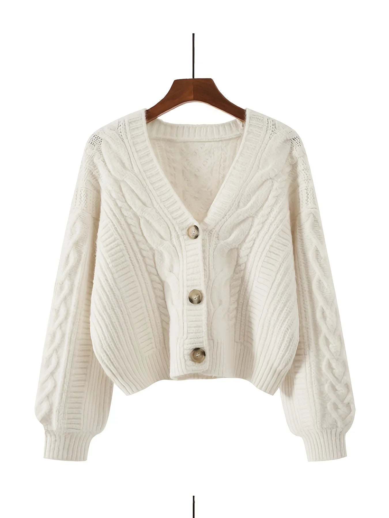 Women Circle Belted V Neck Cardigans