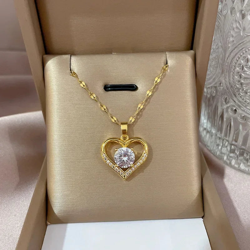 Heart Shaped All Pearl Necklace