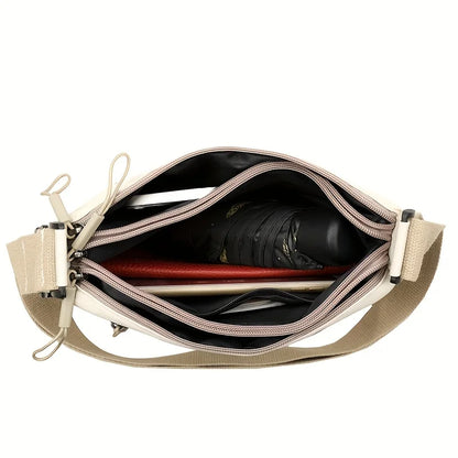 Women Mid Zip Small Crossbody Bag