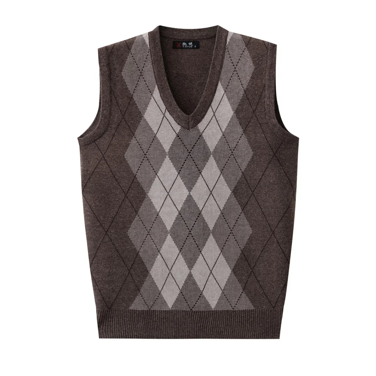 Argyle Basic Solid Color O Neck Long Sleeve Knitted Men S Sweaters