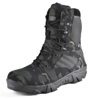 Mens Waterproof Lace Up Tactical Boots