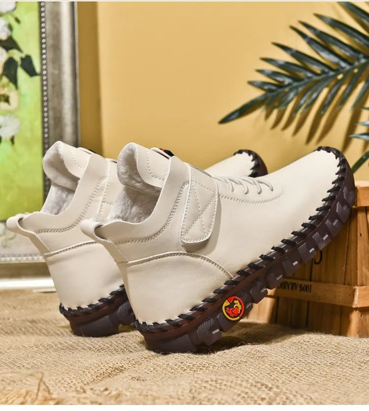 Modern Style Long Cross Lace Up Warm Winter Boots For Women