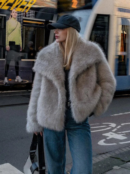 2025 Winter Sweater For Women Fox Fur Cuff Cardigan 100 Wool High Collar Pullover Soft Warm Fashion