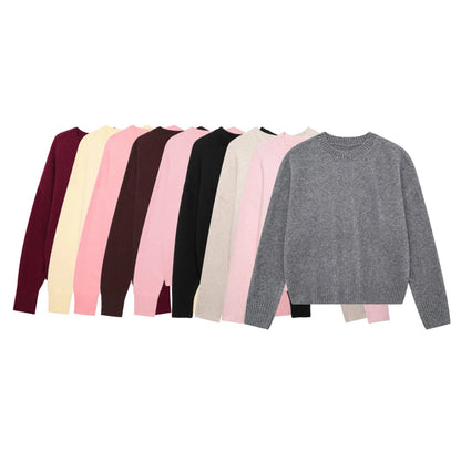 Casual Simple Solid Women Sweaters