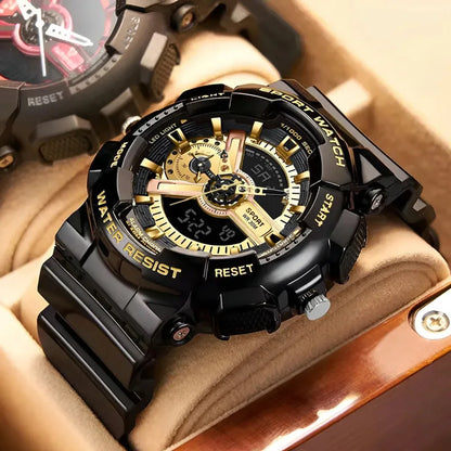Mens Casual Muscular Sport Digital Analog Watch